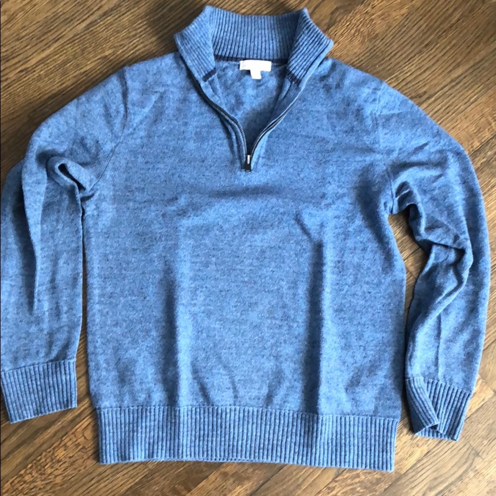 Gap Men’s 100% cotton Blue Zip Sweater